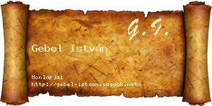 Gebel István névjegykártya